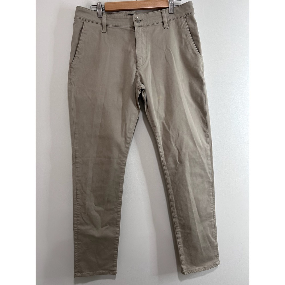 Mavi Johnny Slim Chino Pants Mens 33x32 Khaki Tan Cotton‎ Stretch Classic